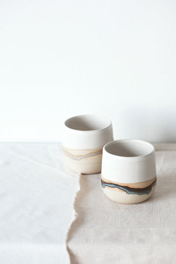 Handmade Stoneware Cup ~ River Series